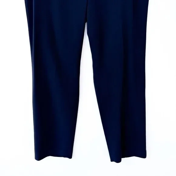 Talbots Navy Blue Fitted Blazer Straight Leg Pants Two Piece Pantsuit 12 Petite - Picture 11 of 14
